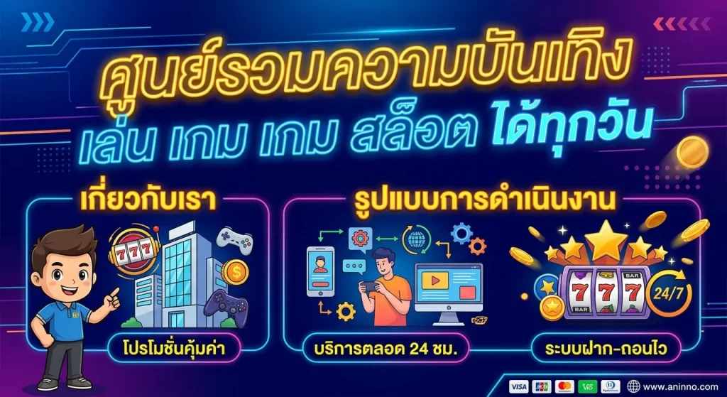 ศูนย์รวมความบันเทิง เล่น เกม เกม สล็อต ได้ทุกวัน